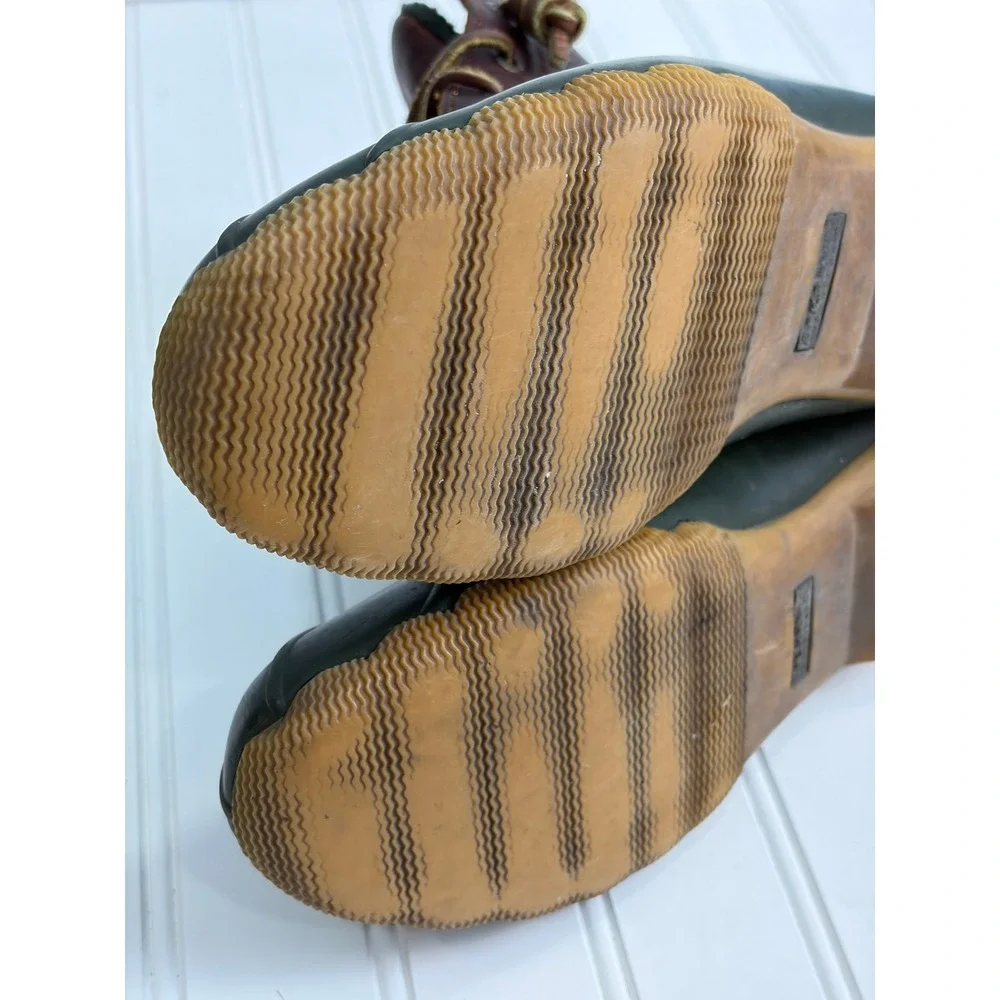Sperry Top-Sider Duck Boots Brown Green Waterproof Cold‎ Bay Women's 6